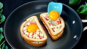 Когда дома есть хлеб и яйца — готовлю этот бутер на завтрак: быстро, просто и невероятно вкусно