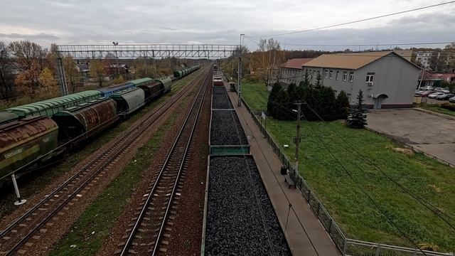 ВЛ11М-388 с грузовым поездом, ст. Столбовая, 17.10.2025