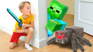 Крис и Майкл играют в Minecraft в реальной жизни!!!