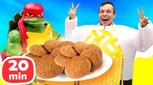 Не только пицца! Черепашки Ниндзя и Федя Капуки пекут овсяное печенье 🍪😀