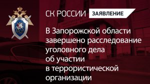 В Запорожской области расследовано уголовное дело об участии в террористической организации