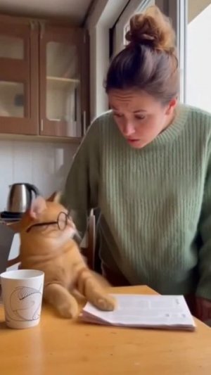 Кот- философ Диоген читает газету