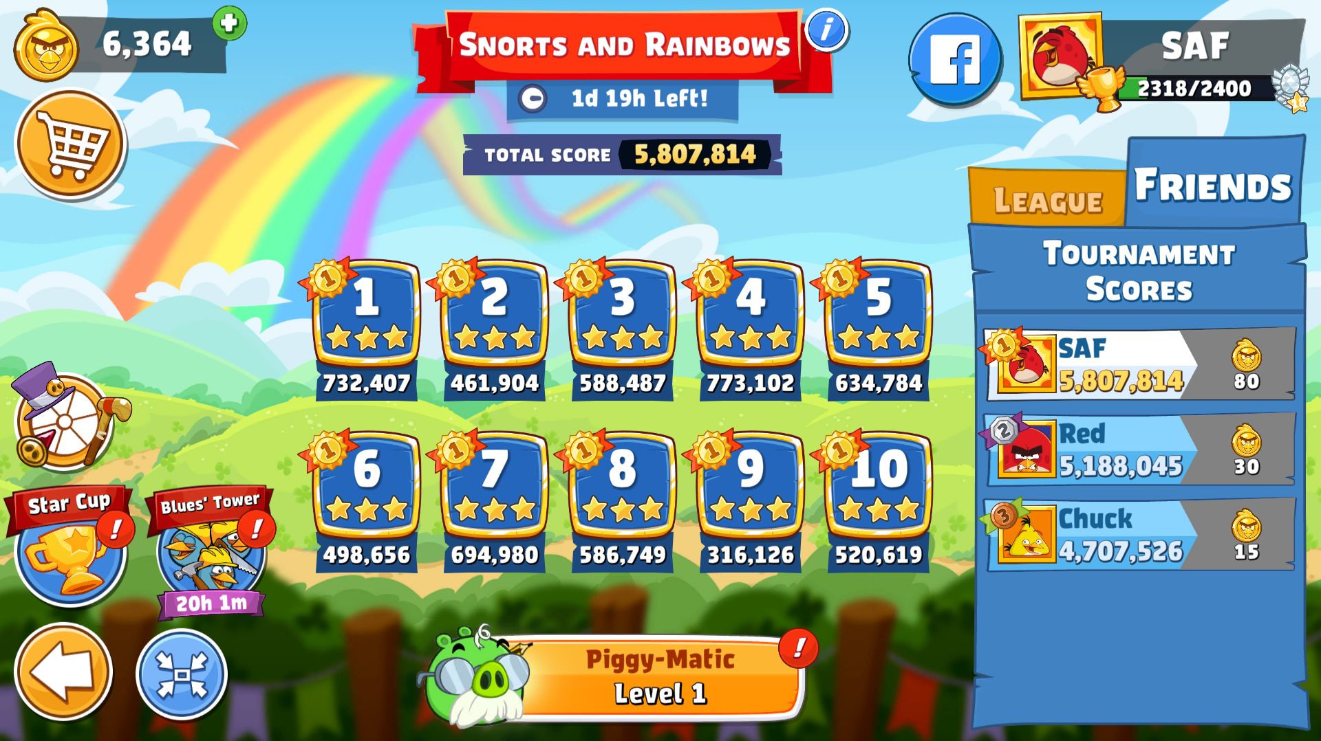 Angry Birds Friends. Snorts and Rainbows (16.03.2026). Все уровни 3 звезды. Прохождение от SAFa.