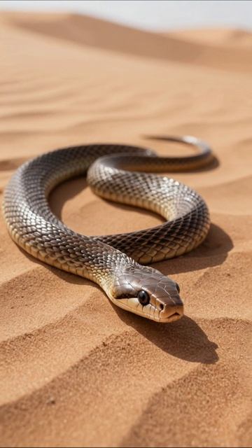 Змей в пустыне: тайны и красота дикой природы #природа #змея #пустыня