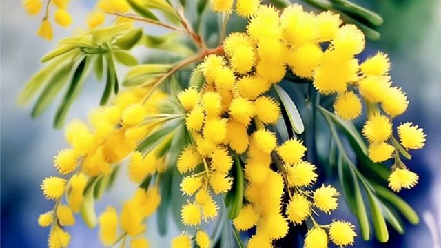 Веточка мимозы