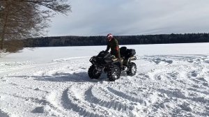 зимнее, ну очень глубокое озеро🥶👣👣☀️🫠