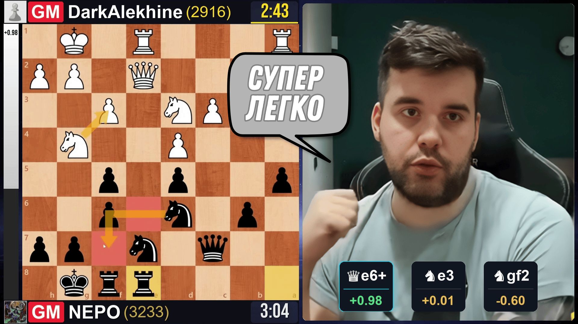 КОНИ Прыгали! [GM] Ян Непомнящий —  [GM] Стаматис Куркулос-Ардитис.