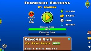 Formidable Fortress уровень в geometry dash