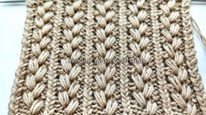 Шикарный узор Колоски ⭐ Для вязания свитера, шапки, топа ⭐ Схема