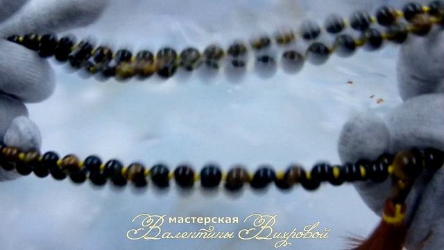 Чётки, мала 108 бусин, тигровый глаз