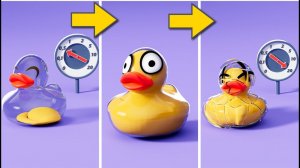 ФИЗИКА СТЕКЛЯННОЙ УТОЧКИ 🦆! УТОЧКА ДЛЯ КУПАНИЯ НАДУВАЕТСЯ В СТЕКЛЯННОЙ ФОРМЕ! УТКА ПОД ПРЕССОМ! 🙀