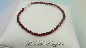 Утончённый браслет из граната альмандин