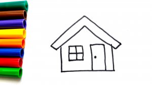 Как нарисовать Домик Учимся рисовать маленький домик