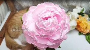 001.🤯Секрет идеальных пионов из атласных лент! Цветочная композиция с помощью простых хитростей 🌹