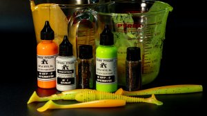 Рецепт цвета для двухцветных силиконовых приманок "Дынька"