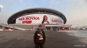 Мия Бойко Казань 2026. Выступила для разминающихся футболистов.