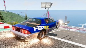 BeamNG Drive - Трамплины на большой рампе для машин