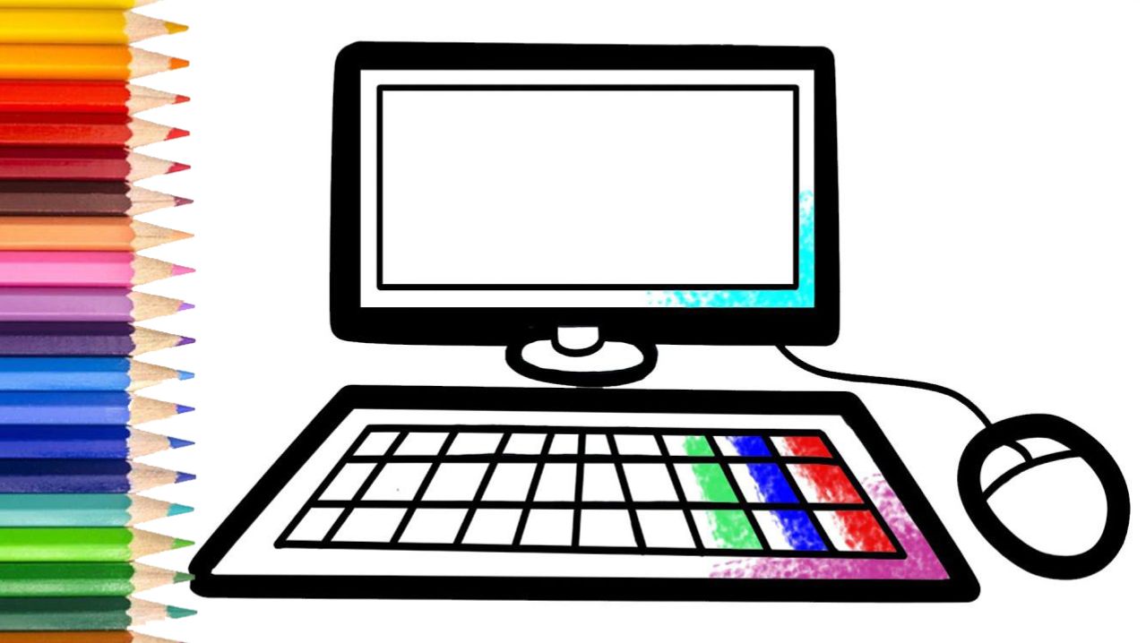 мультик для детей-как нарисовать КОМПЬЮЕР /Рисование КОМПЬЮТЕР для детей