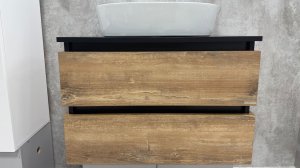 Тумба с раковиной AURA Триумф 70-2 пд подвесная, славянский дуб