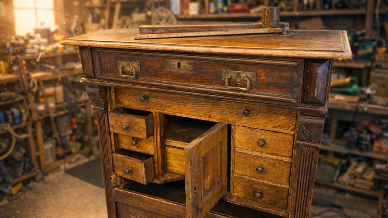 Реставрация старого деревянного шкафа