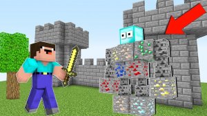 НУБ СЛОМАЛ КРЕПОСТЬ МОНСТРА ИЗ АЛМАЗОВ В МАЙНКРАФТ ! НУБИК ПОСТРОИЛ ПОРТАЛ И ТРОЛЛИНГ В MINECRAFT