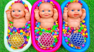 АСМР Пупсы купаются в ярких шариках, Звуки АСМР