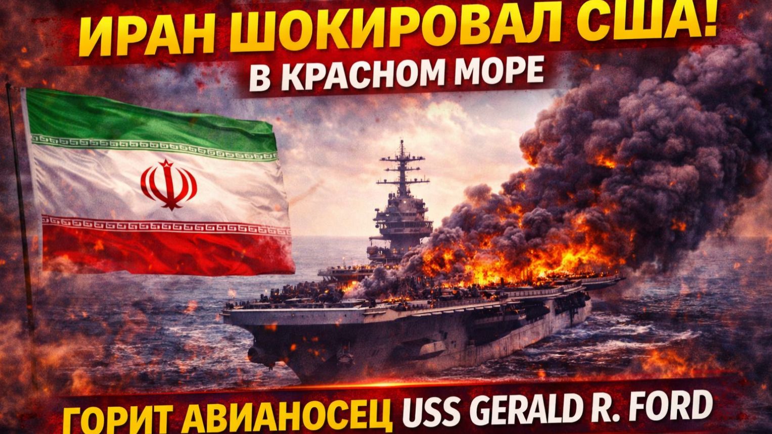 Иран Шокировал США! в Красном Море Горит Авианосец USS Gerald R. Ford