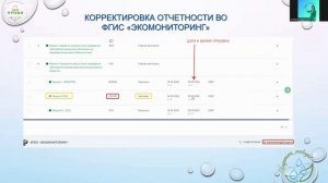 Корректировка отчетности в ФГИС Экомониторинг