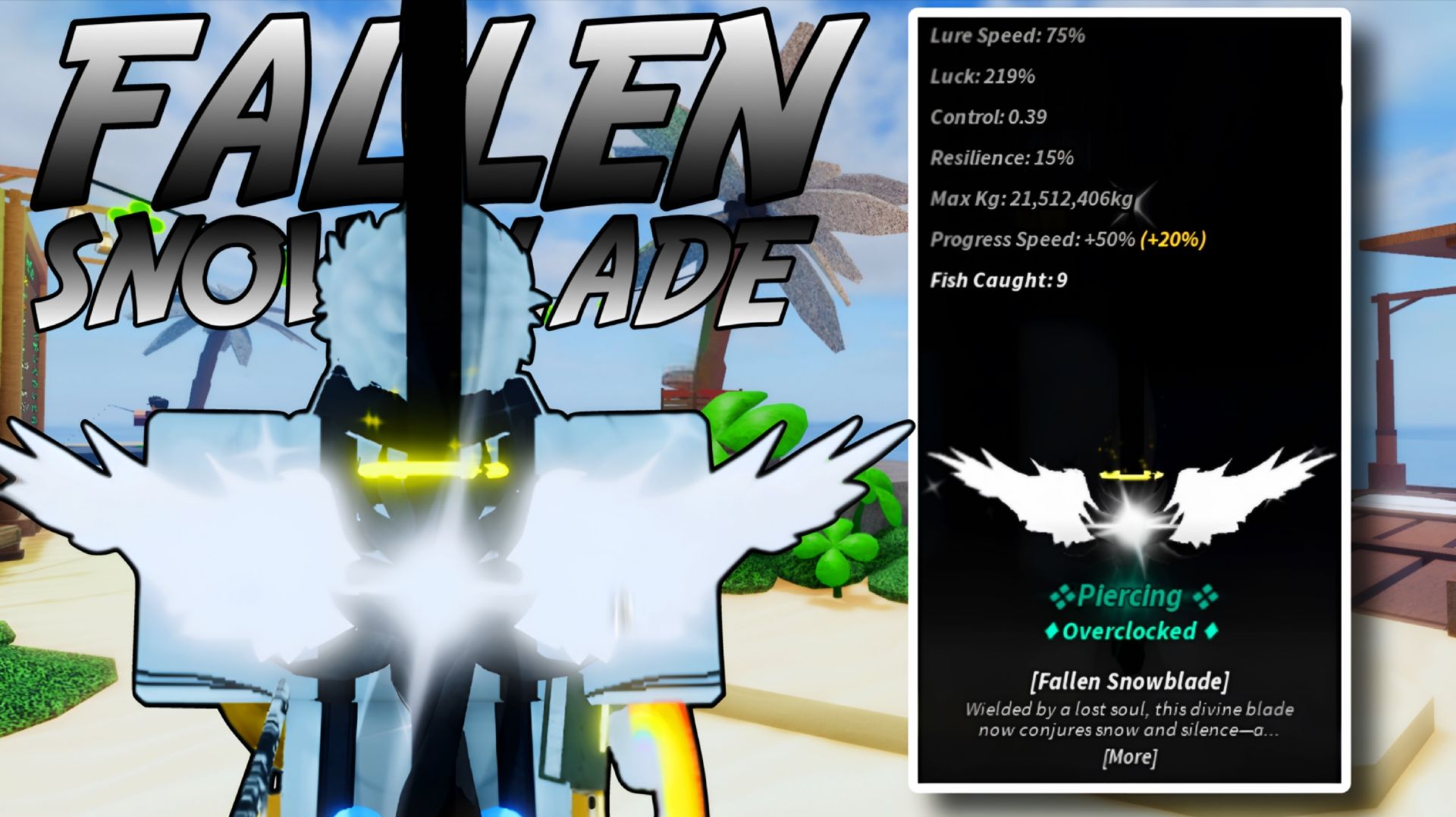 FALLEN SNOWBLADE — ЛУЧШАЯ ЗИМНЯЯ УДОЧКА В ИГРЕ! | FISCH ROBLOX!