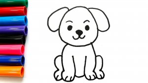 Как нарисовать ЩЕНКА Учимся рисовать маленького щенка