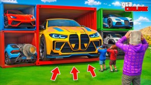 ВЫБИЛ САМУЮ ГИГАНТСКУЮ БМВ ИЗ КОНТЕЙНЕРА! ОТКРЫЛИ ГИГАНТ КОНТЕЙНЕРЫ | БИТВА ЗА КОНТЕЙНЕРЫ В ГТА 5
