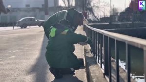 В Керчи началась покраска ограждений вдоль реки Мелек-Чесме