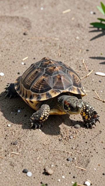 Приключения черепахи на песчаном пляже #черепаха #животные #природа