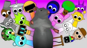 RAT DANCE  ТАНЕЦ КРЫСЫ МЕМ🐀 ВСЕ ГОЛОСА SPRUNKI 🎵 СБОРНИК СПРУНКИ INCREDIBOX — РЕАКЦИЯ