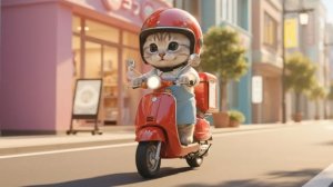 У Котенка новая работа на неполный рабочий день - разносчик тапиоки.