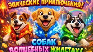 Эпическое приключение собак в волшебных куртках!