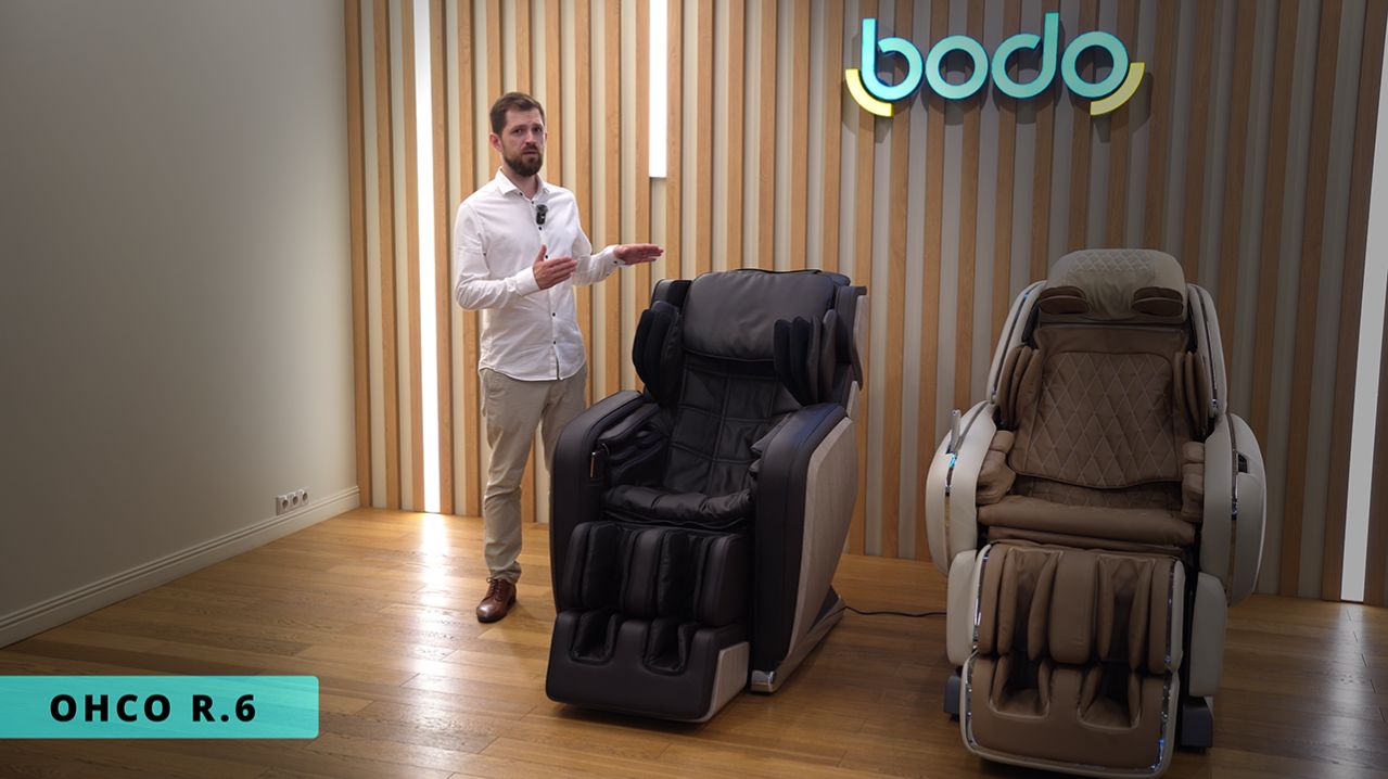 Краткий видеообзор массажного кресла OHCO R.6