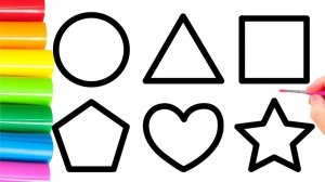 Как нарисовать фигуры. Рисунок раскраска