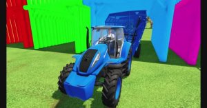 УЧИМ ЦВЕТА С ТРАКТОРАМИ 🚜 ОГРОМНЫЙ ГРУЗОВИК и РАЗНОЦВЕТНЫЕ МАШИНКИ на Ферме!