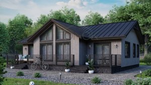 Интересный дизайн в каркасном доме Лабаз 10х13