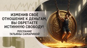 Изменив своё отношение к деньгам, вы обретаете истинную свободу! Послание Татьяны Самариной