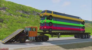 Мультики для детей Лимузин и Машины vs Глубокая Вода! Спасение на Грузовике