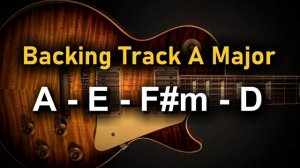 Rock Pop Backing Track A Major  70 BPM  Guitar Backing Track