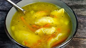 Проще не бывает! Самый вкусный и простой рецепт супа с клёцками.