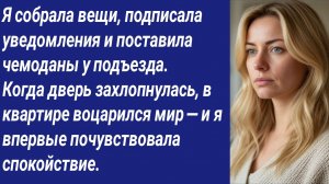 Истории со Смыслом/Я собрала вещи, подписала уведомления и поставила чемоданы у подъезда...