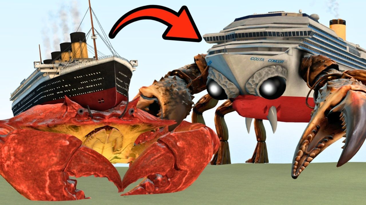 Эволюция Морского Монстра Crabcruise Из Семейства Крабовых Кораблей Crabtanic