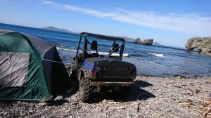 Краббе  с палатками.  Полуостров Краббе   Хасанский район.   пос Зарубино   YAMAHA