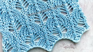 Небольшие ажурные листики спицами 🌿 Для вязания женских изделий ⭐ Схема