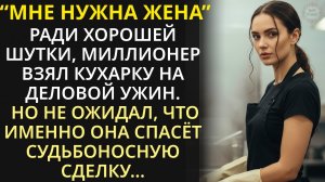 Ради шутки миллионер взял кухарку на деловой ужин... Но не ожидал, что она спасёт важную сделку...