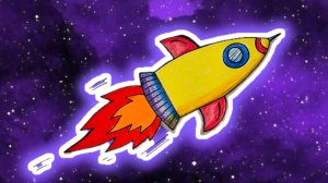 Как нарисовать РАКЕТУ ко Дню космонавтики! 🚀✨ Просто и красиво